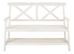 49.21-Inch W Outdoor Bench in White