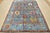 Modern Oushak Rug 8' X 9'10'' Blue Wool Modern Hand-Knotted Oriental Carpet For Sale - Image 3 of 12