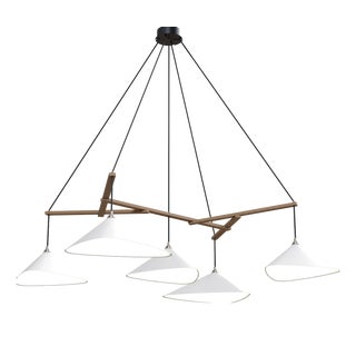 Emily Group of Five Pendant Light in White Semi-Matte by Daniel Becker for Moss Objects For Sale