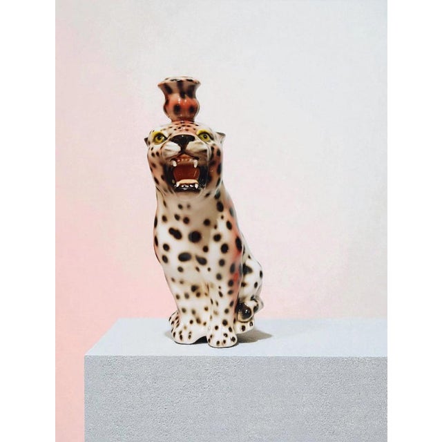 Porcelain Candlestick in the Shape of a Leopard from Boxer Ceramiche, Italy, 20th Century For Sale - Image 11 of 18