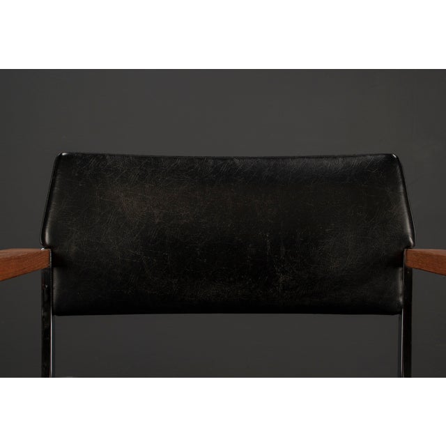 Mid-Century Black Armchair, 1960s For Sale - Image 17 of 18