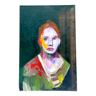 Vintage Abstract Figurative Oil Painting For Sale