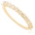 Brilliant Cut Diamond Half Eternity Wedding Band Ring in 14k Yellow Gold Size 8 For Sale