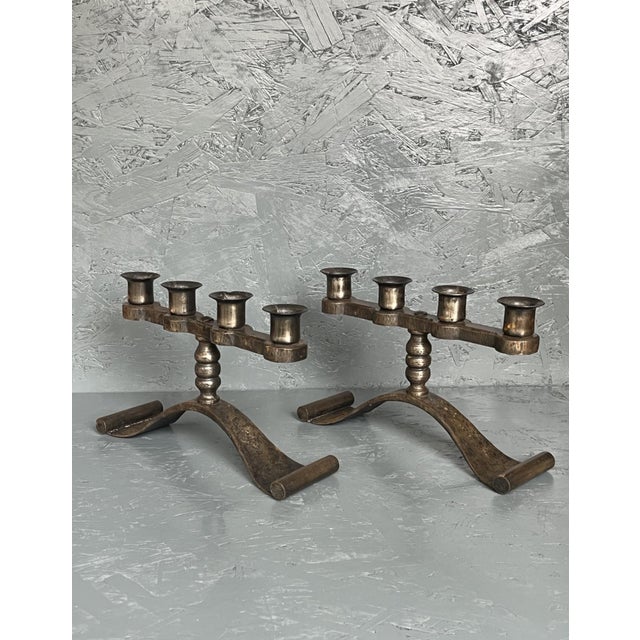 Gray Pair of French 1930 Candlesticks by Charles Piguet For Sale - Image 8 of 12