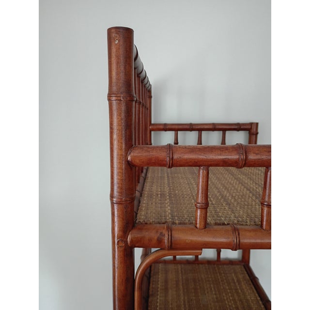 Vintage Palecek Bamboo Etagere Four Shelf Bookcase. Timeless functional storage and display piece that is a great addition...
