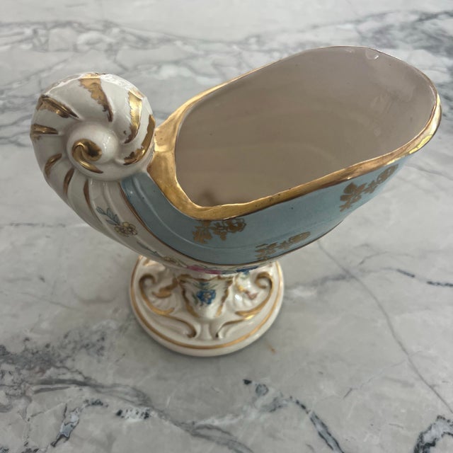 Ceramic Antique or Vintage Victorian Nautilus Jardiniere For Sale - Image 7 of 11