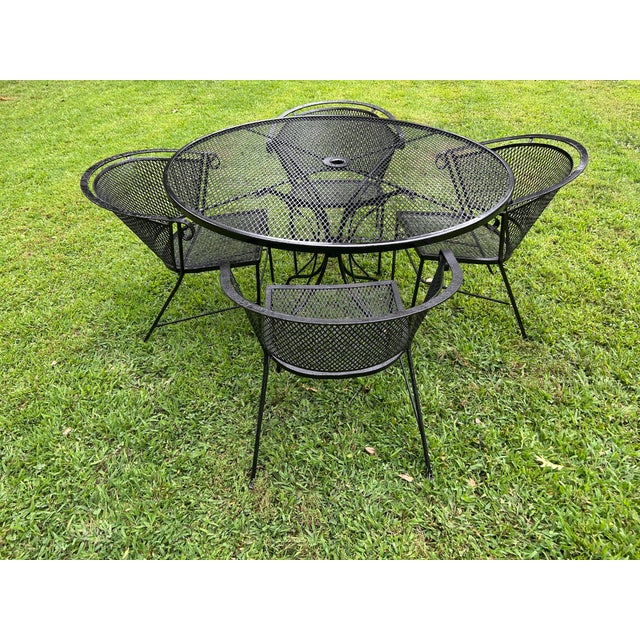 Perfect for your outdoor space! The table measures 48x29 and the chairs measure 16x18x29.5 2 spots on one chair need to be...