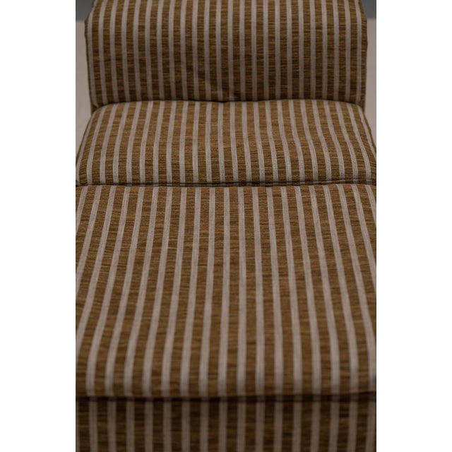 Set of Striped Easy Chair and Ottoman, 1970s For Sale - Image 3 of 18