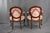 Brick Red New Scalamandre Damask on 1920s Louis XV-style Bergere Accent Chairs, Reupholstered Pair French Provincial Armchairs For Sale - Image 8 of 9
