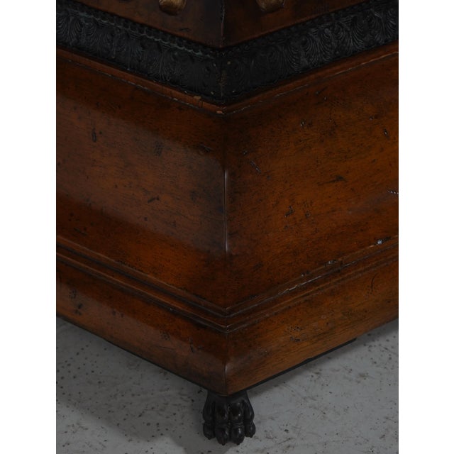 Maitland-Smith Hexagon Six-Drawer Leather Top Game Table For Sale - Image 13 of 17