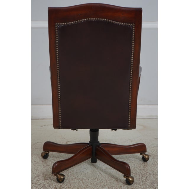 Maitland - Smith Maitland Smith Leather Office Chair Model 1015 For Sale - Image 4 of 12