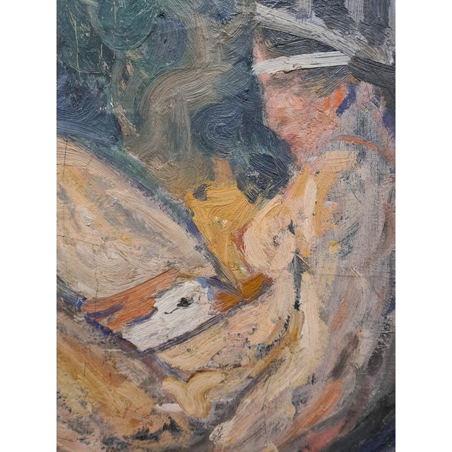 Aesthetic Movement Allegorical Painting, Leda and the Swan, Early 20th Century by Fernand Allard l'Olivier For Sale - Image 11 of 12