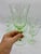 Vintage Set of 8 Weston Green Glass Wine Goblets in a Ripple Optic Pattern. Excellent condition, no chips, nicks or...