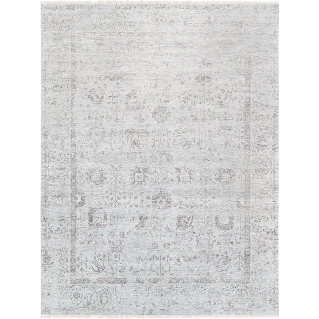 2020s Pasargad Home Transitiona Silk & Wool Area Rug, 8'10'' X 11'11'' For Sale - Image 5 of 5