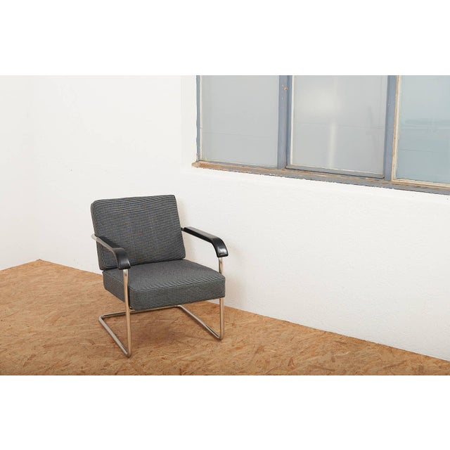 Model 1435 Cantilever Chair in Chrome-Plated Tubular Steel by Werner Max Moser for Embru, 1930s For Sale - Image 10 of 12