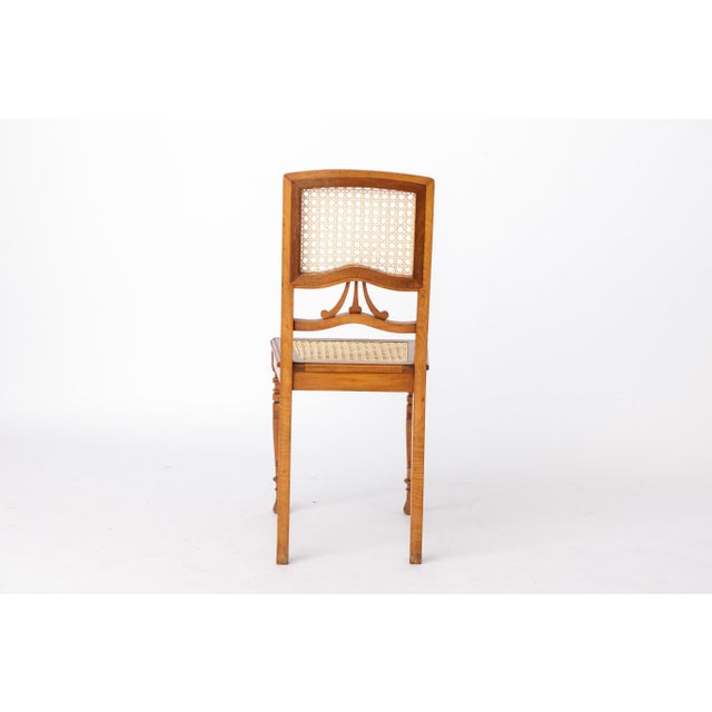 Antique Belgian Dining Chair in Beech Wood, 1920s For Sale - Image 6 of 10