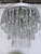 Vintage Crystal Upside Down Waterfall Chandelier With Ornate Silver-Tone Rim For Sale - Image 9 of 10