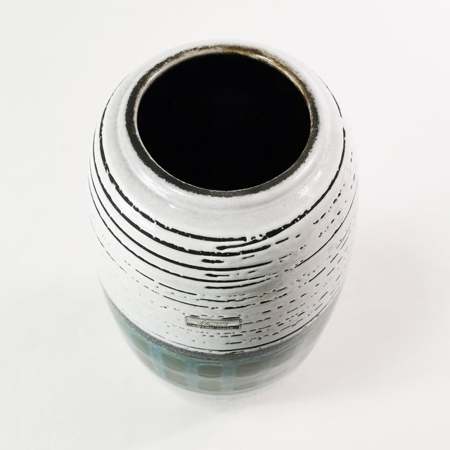 White Large Vintage Ceramic Vase from Scheurich, 1970s For Sale - Image 8 of 13