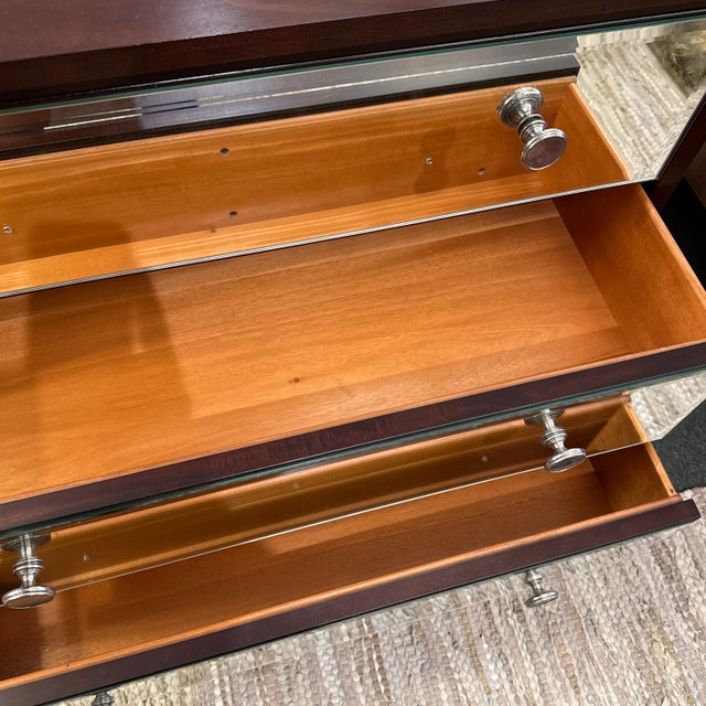 Brown Ethan Allen Veronica Mirrored Chest For Sale - Image 8 of 12