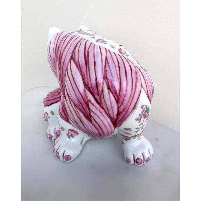 Ceramic Antique Chinese Sitting Cat For Sale - Image 7 of 11