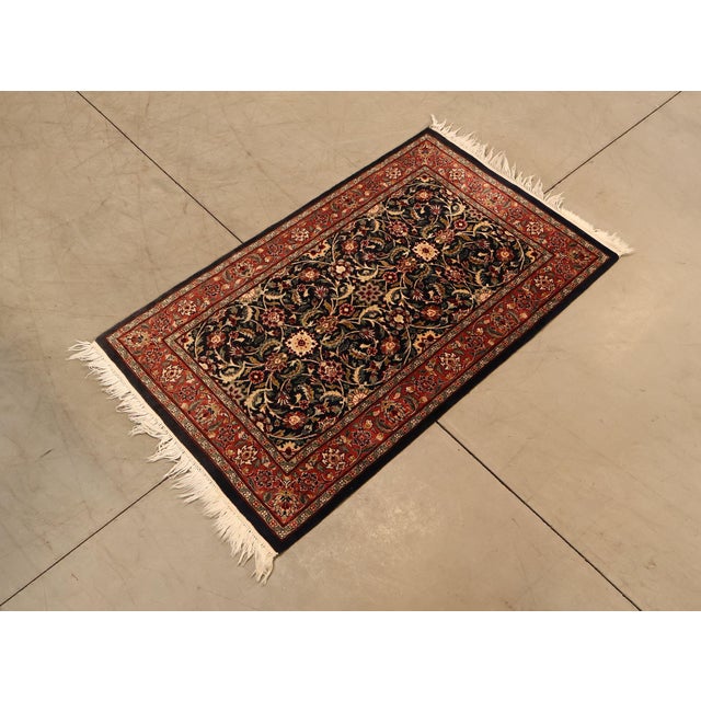 Persian Persian Kashan Style Hand Tied Rug — 31" x 55" For Sale - Image 3 of 18