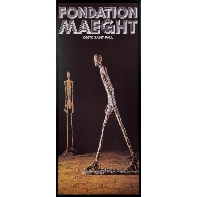 1976 Fondation Maeght Alberto Giacometti Exhibition Offset Lithograph, Framed For Sale