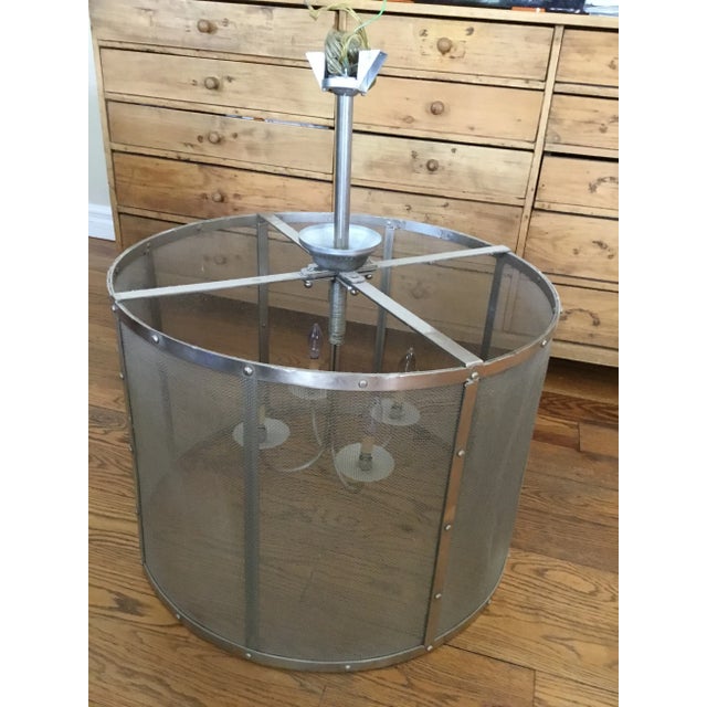 Metal Cage Chandelier For Sale - Image 9 of 11