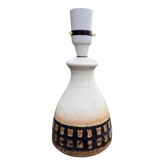 Vintage Table Lamp in Stoneware from Iden Rye Pottery, 1970s For Sale