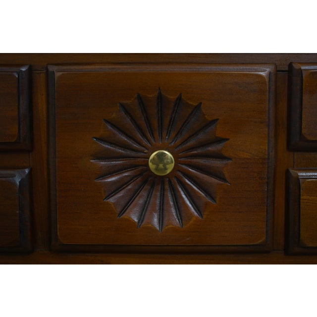 Vintage Country Pine 7 Drawer Chest Nightstand For Sale - Image 12 of 16