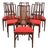 Restored Vintage Broyhill Brasilia Walnut and Cane Dining Chairs Set of 6 For Sale