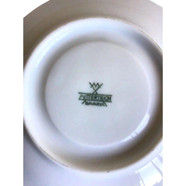 Mid 20th Century Mitterteich German Bavaria Blue Silver Porcelain Demitasse Cup Set- 10 Pieces For Sale - Image 4 of 12