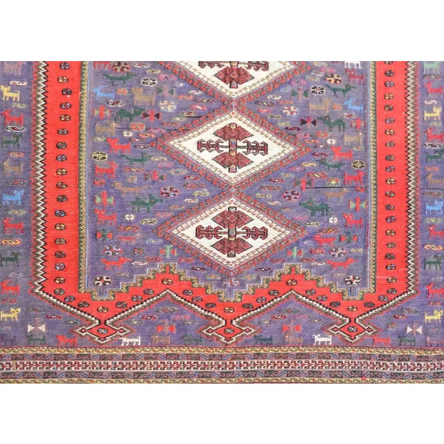 Textile Vintage Persian Sumak Rug For Sale - Image 7 of 13