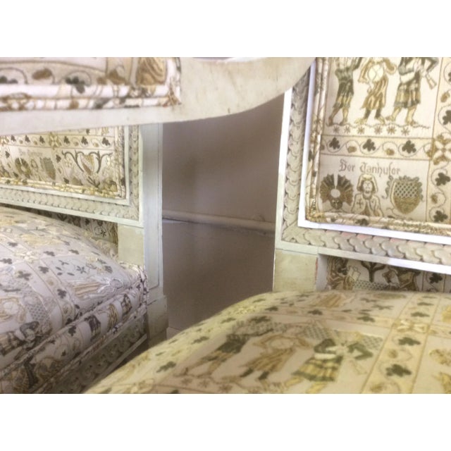 French Carved and Painted Armchairs With Portraits - a Pair For Sale - Image 4 of 13