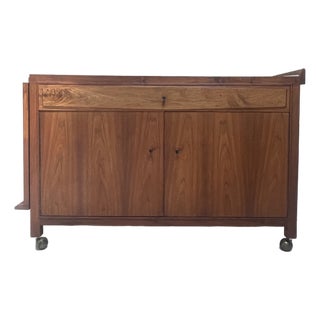 Vintage Expandable Bar Cart II Serving Cart Designed John Kapel for Glen of Ca For Sale
