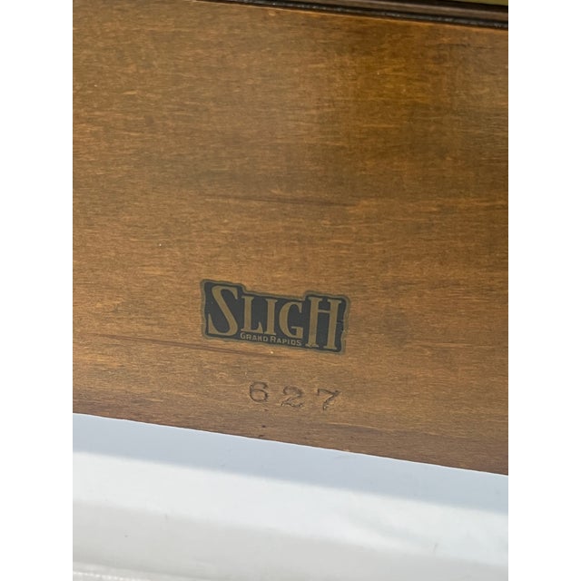 Neoclassical Sligh Grand Rapids Walnut Burl & Hand-Painted Full Bed For Sale - Image 10 of 18