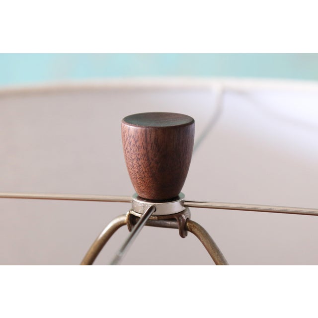 Wood 1960s Gordon and Jane Martz M-166 Lamp for Marshall Studios White With Tan Incisions For Sale - Image 7 of 9