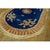 Textile 1980s Blue Dragon Modern Vintage Chinese Art Deco Carpet Knotted Wool Oval Rug For Sale - Image 7 of 9