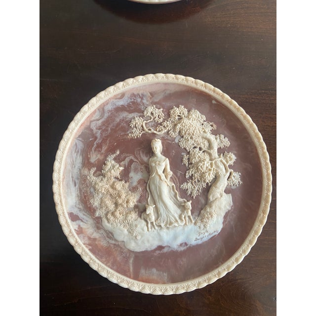 English Romantic Poets Sculptures by Gayle Bright Appleby Set of 5 "To a Skylark", "The Kiss", "She Walks in Beauty", "A Thing of Beauty", For Sale - Image 3 of 7