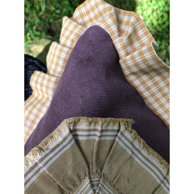 Country French/ Farmhouse style accent pillow in a combination of silk, cotton and linen.