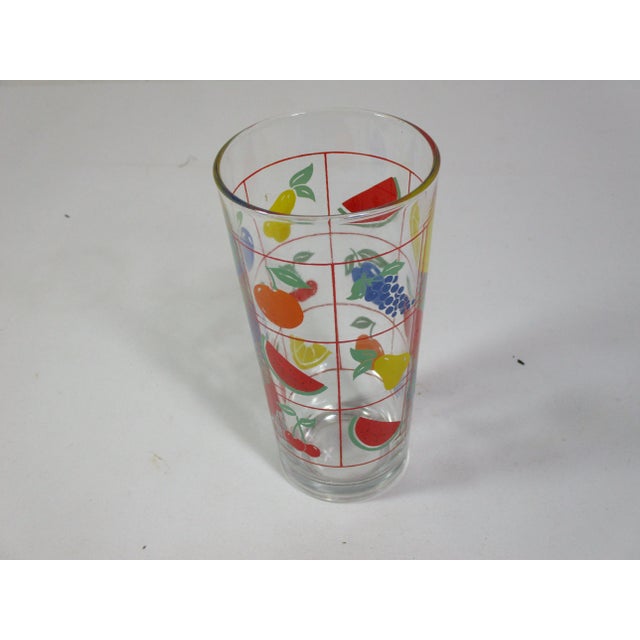 1960s Set of 7 Vintage Fruit Drinking Glasses For Sale - Image 6 of 10