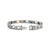 Early 20th Century Antique Art Deco 14k White Gold Old European Cut Diamond Sapphire Link Bracelet For Sale - Image 5 of 6