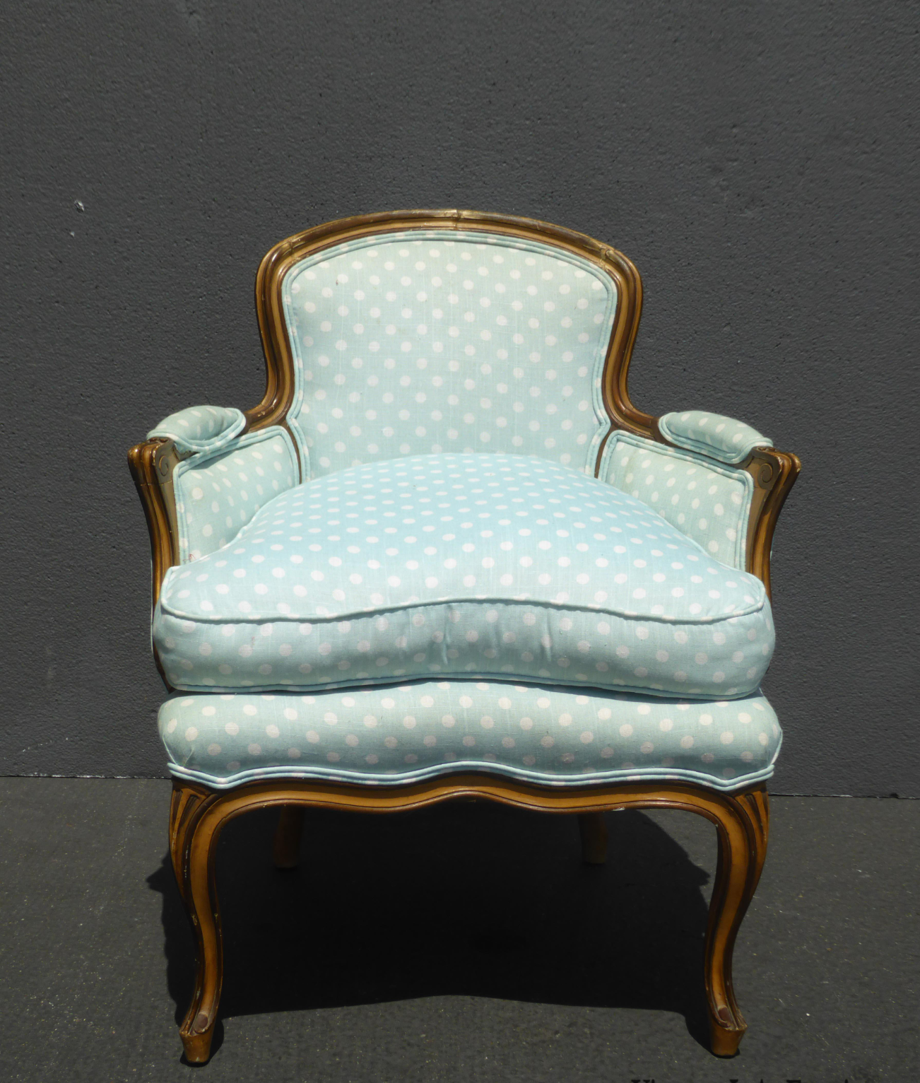 baby blue accent chair