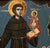 Traditional Byzantine Icon of Saint Anthony of Padua, 18th C. For Sale - Image 3 of 6
