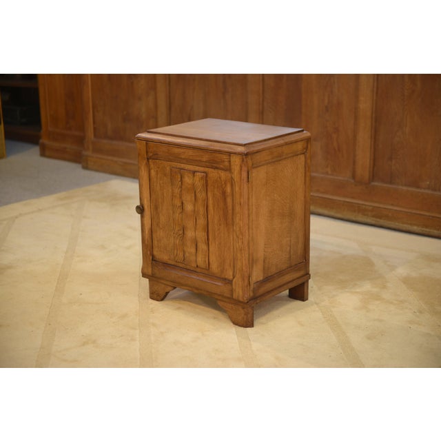 Brutalist Oak Bedside Table, 1950s For Sale - Image 10 of 10