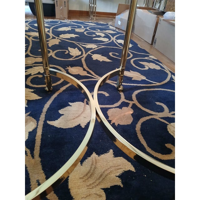 Vintage Brass and Glass La Barge Style Side Lamp Table For Sale - Image 10 of 10