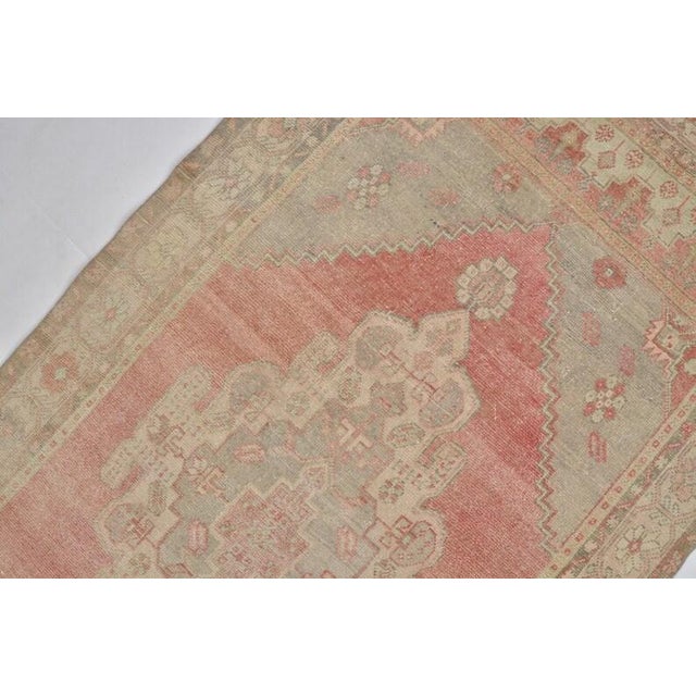 Orange Antique Anatolian Living Room Rug For Sale - Image 8 of 10