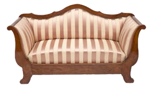 Recamier Silk Loveseat, 1920s