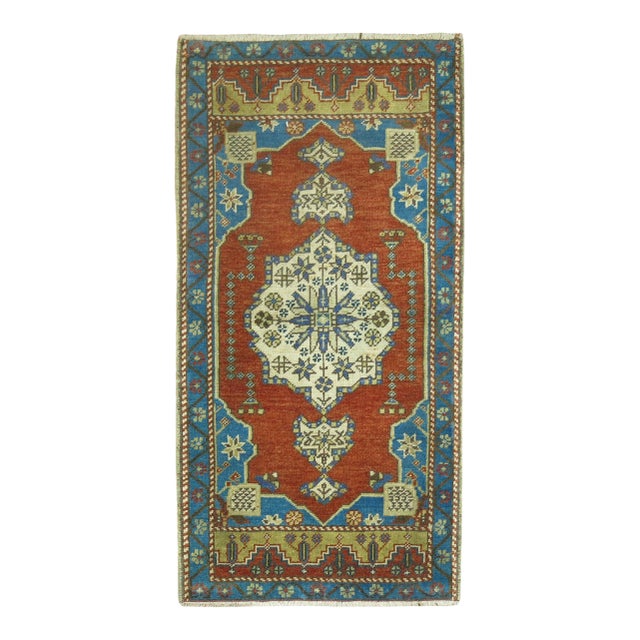 Early 20th Century Zabihi Collection Turkish Small Rug - 1'9" x 3'3" For Sale