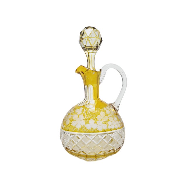 Glass Art Deco Carafe from Josephinehutte, 1950s For Sale - Image 7 of 8