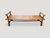 Andrianna Shamaris Midcentury Couture Teak Wood Bench with Arms For Sale - Image 9 of 18